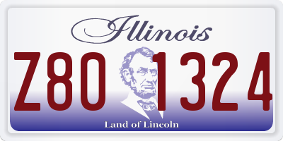 IL license plate Z801324