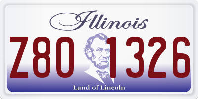 IL license plate Z801326