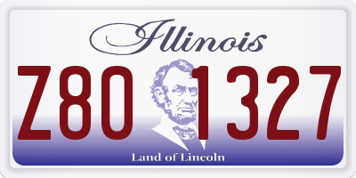 IL license plate Z801327