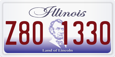 IL license plate Z801330