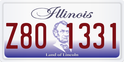 IL license plate Z801331