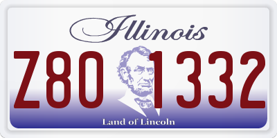 IL license plate Z801332