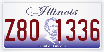 IL license plate Z801336