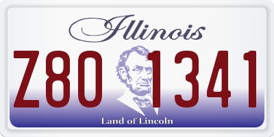 IL license plate Z801341