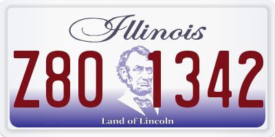 IL license plate Z801342