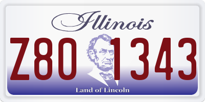 IL license plate Z801343