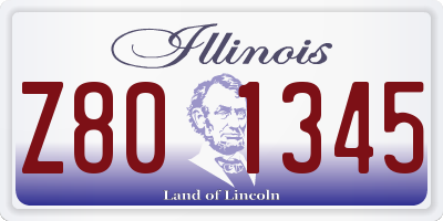 IL license plate Z801345