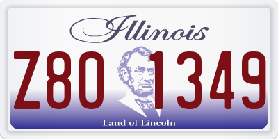 IL license plate Z801349