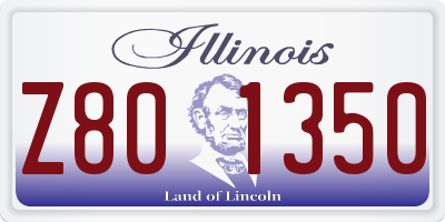 IL license plate Z801350