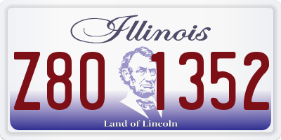 IL license plate Z801352