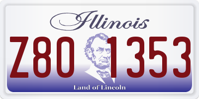 IL license plate Z801353