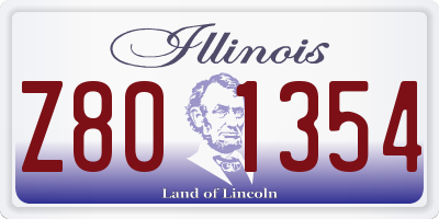 IL license plate Z801354