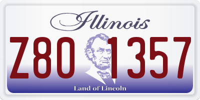 IL license plate Z801357