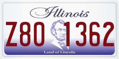 IL license plate Z801362