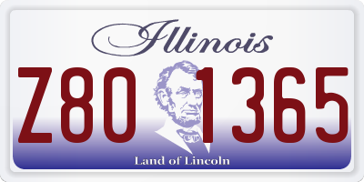 IL license plate Z801365