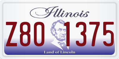 IL license plate Z801375