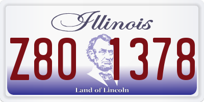 IL license plate Z801378
