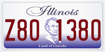 IL license plate Z801380
