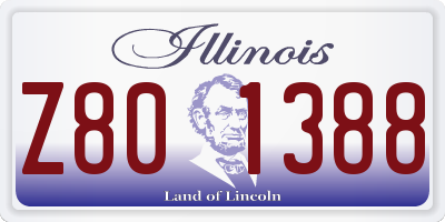 IL license plate Z801388