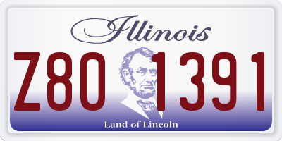 IL license plate Z801391