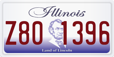 IL license plate Z801396