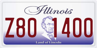 IL license plate Z801400