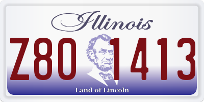 IL license plate Z801413