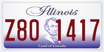 IL license plate Z801417