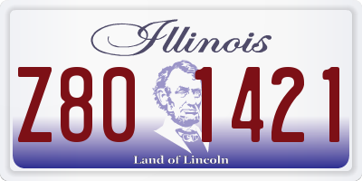 IL license plate Z801421
