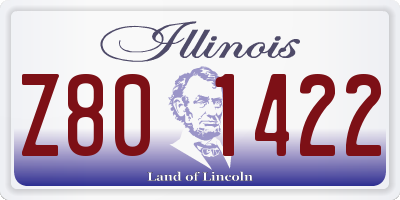 IL license plate Z801422