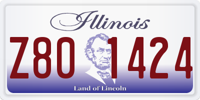 IL license plate Z801424