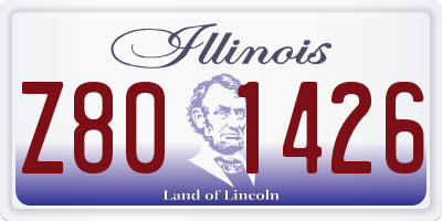 IL license plate Z801426