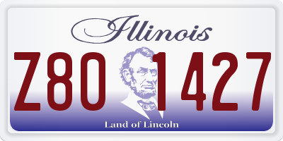 IL license plate Z801427