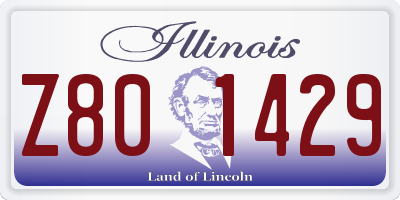 IL license plate Z801429