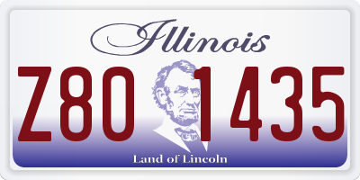 IL license plate Z801435