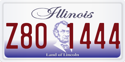 IL license plate Z801444