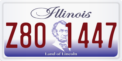 IL license plate Z801447
