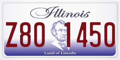 IL license plate Z801450