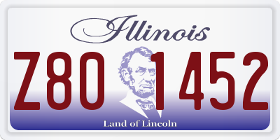 IL license plate Z801452