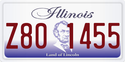 IL license plate Z801455