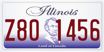IL license plate Z801456