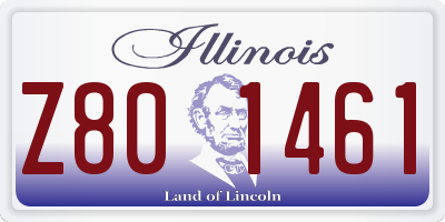 IL license plate Z801461