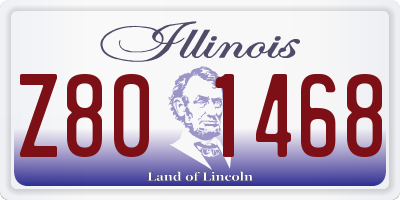 IL license plate Z801468