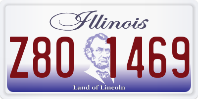 IL license plate Z801469