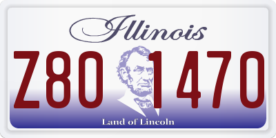 IL license plate Z801470