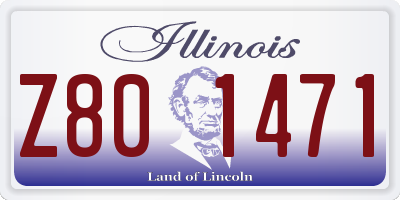 IL license plate Z801471