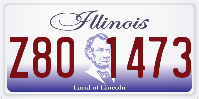 IL license plate Z801473