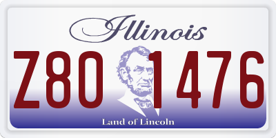 IL license plate Z801476
