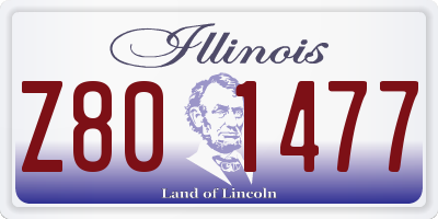 IL license plate Z801477