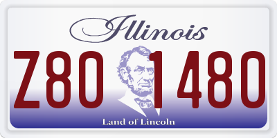 IL license plate Z801480